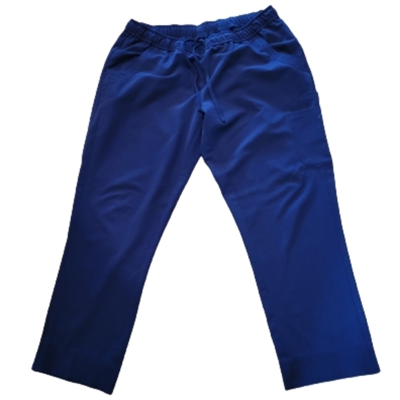 EXCEL Navy Blue Scrub Pants, Size Large Petite - Picture 2 of 8